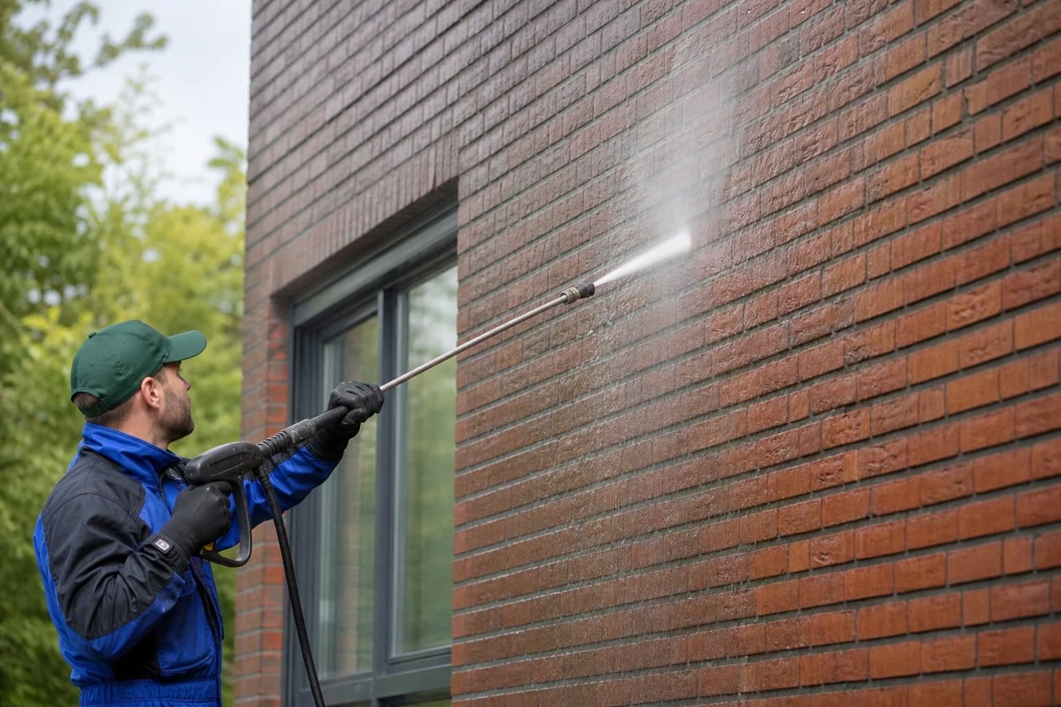 Gevelspecialist aan het werk
