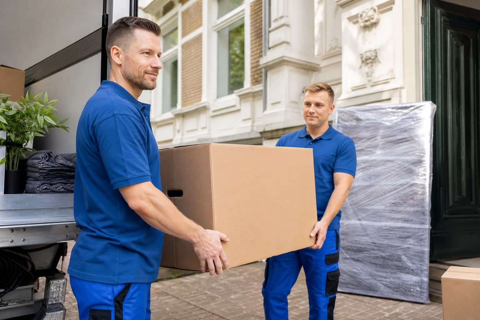 Verhuisbedrijf aan het werk