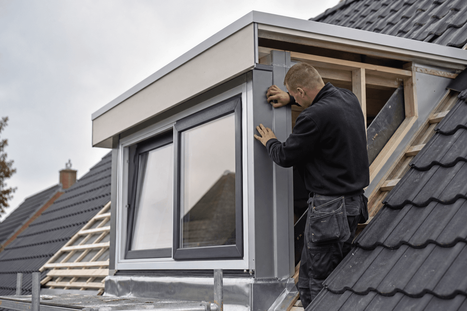 Dakkapel specialist aan het werk