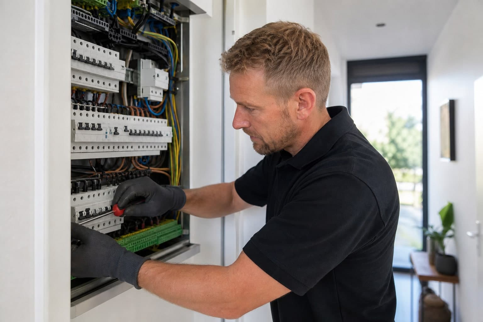 Elektricien aan het werk