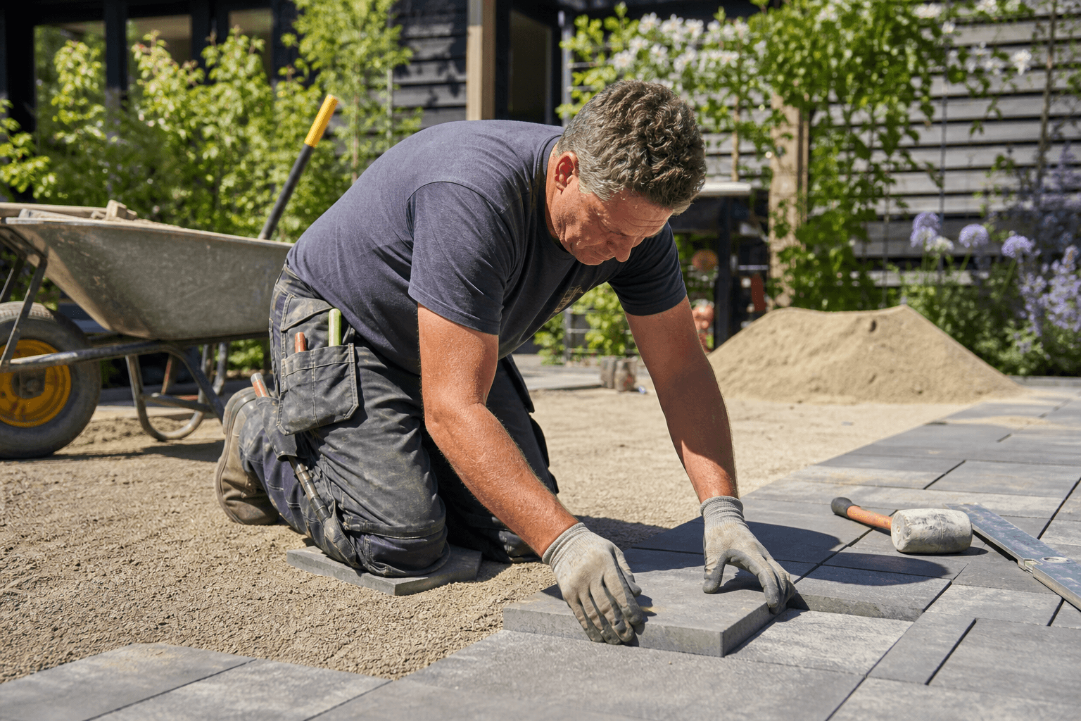 Stratenmaker aan het werk