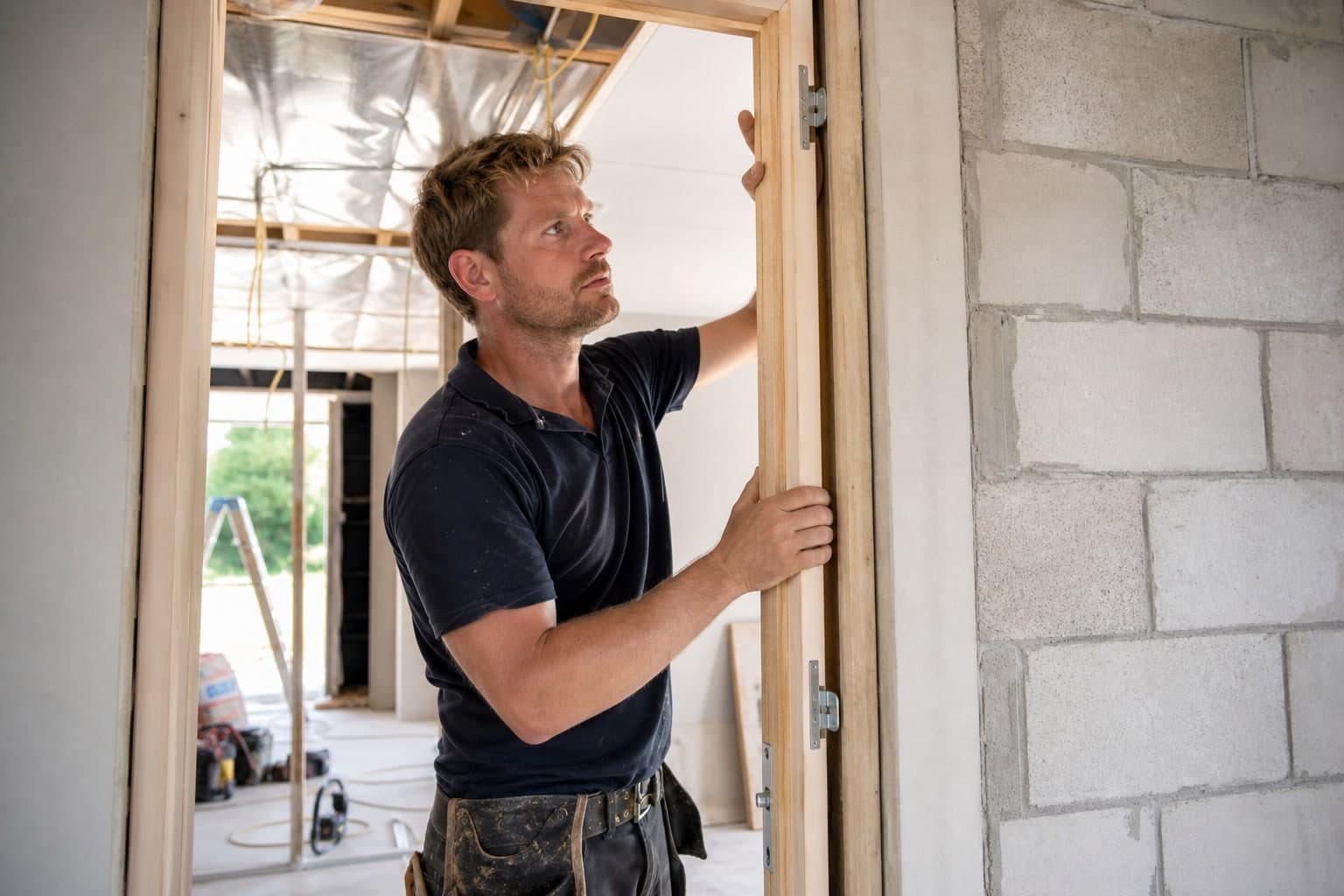 Timmerman aan het werk