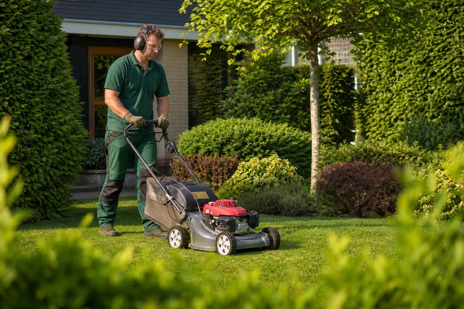 Tuinman aan het werk