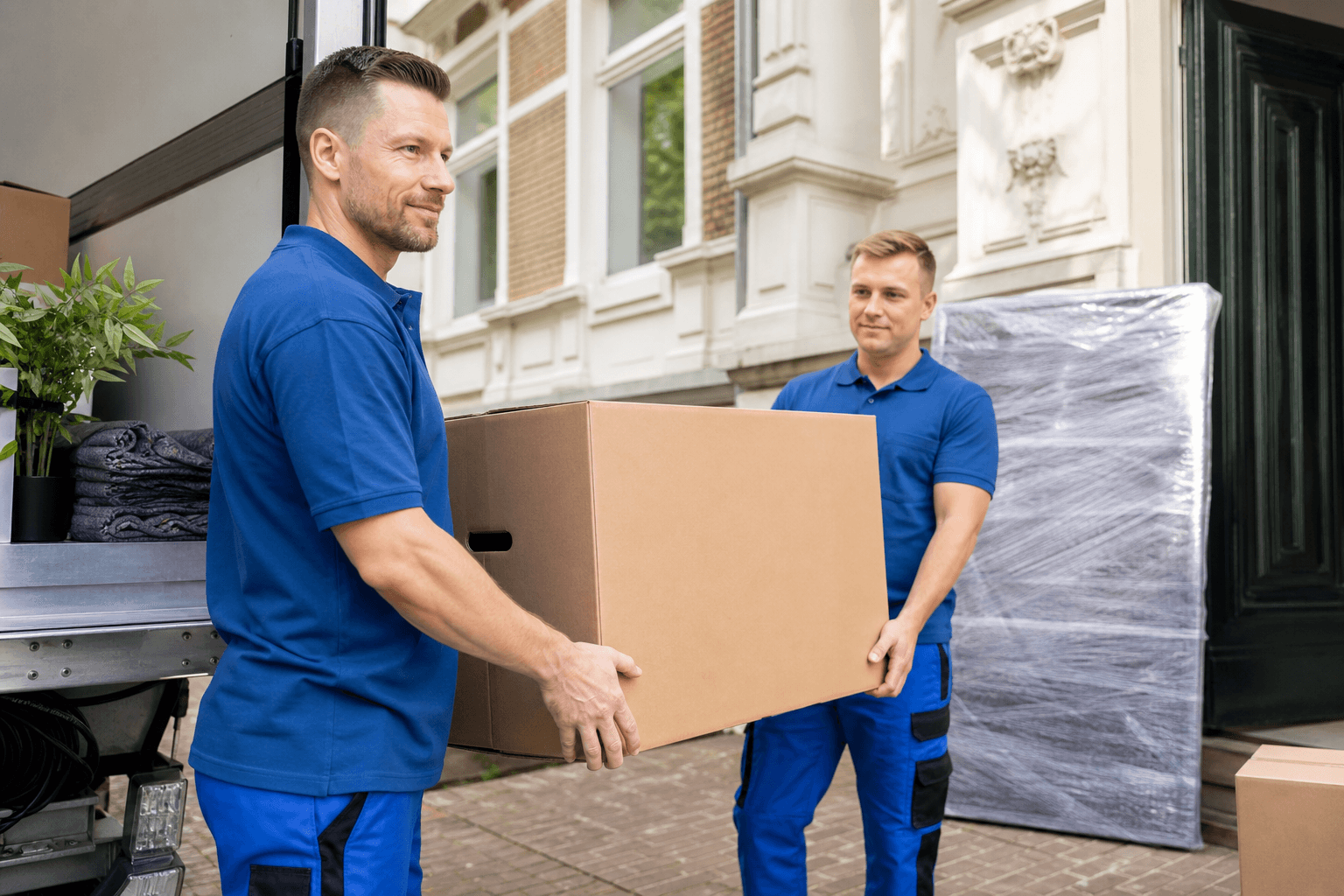 Verhuisbedrijf aan het werk