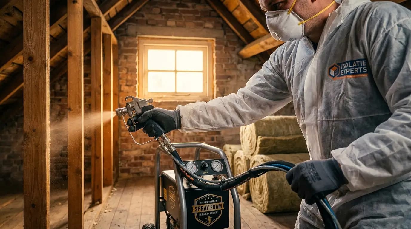 Vakman bezig met ventilatiesysteem reparatie of onderhoud in een Nederlandse woning