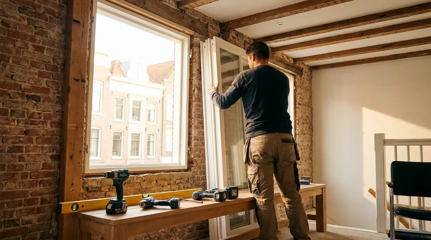 Vakman bezig met wat kost een screen in een Nederlandse woning