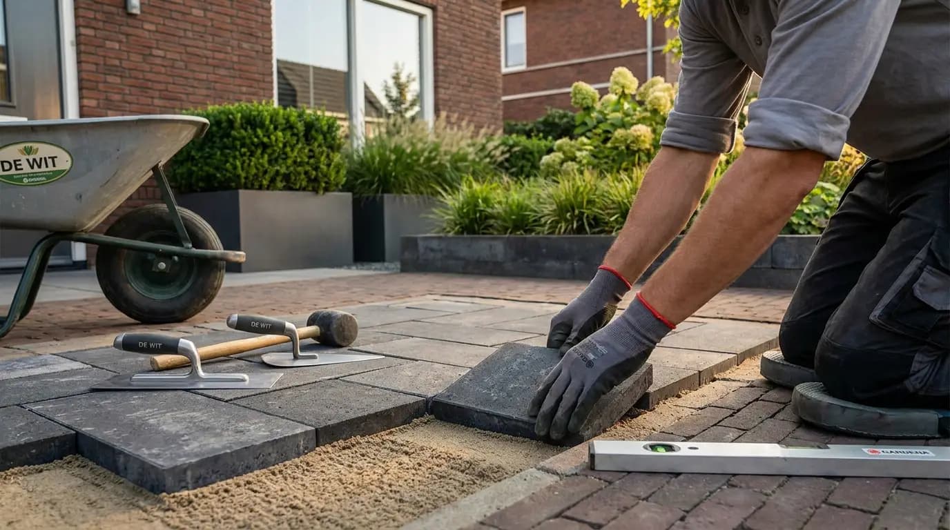 Vakman bezig met onkruid verwijderen in een Nederlandse woning